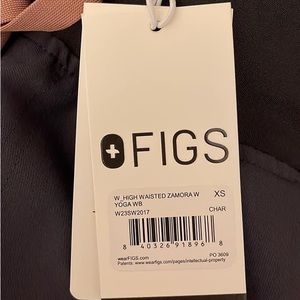 Figs charcoal grey high waisted Zamora jogger